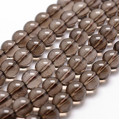 Natural Smoky Quartz Bead Strands G-G735-28-10mm-1