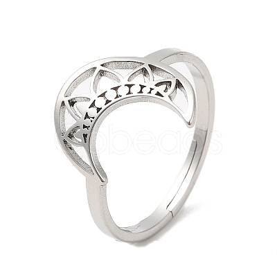 Non-Tarnish 304 Stainless Steel Adjustable Rings X-RJEW-K245-49P-1