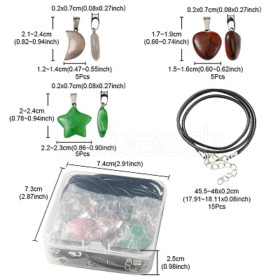 DIY Pendant Necklace Making Kit G-FS0005-58-1