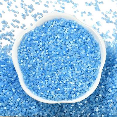 Imitation Cat Eyes Glass Seed Beads X-SEED-H003-03W-1