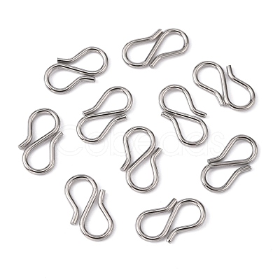 Tarnish Resistant 304 Stainless Steel S-Hook Clasps STAS-R083-11-1