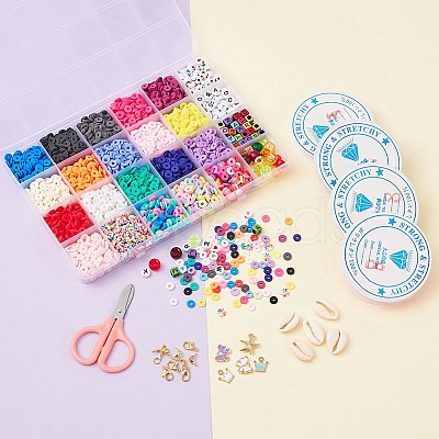 DIY Polymer Clay Beads Jewelry Set Making Kit DIY-YW0004-47-1