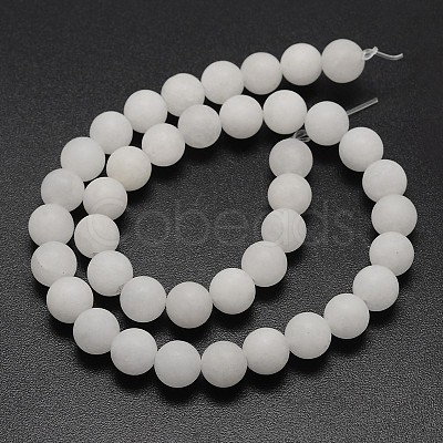 Natural White Jade Beads Strands G-D671-4mm-1