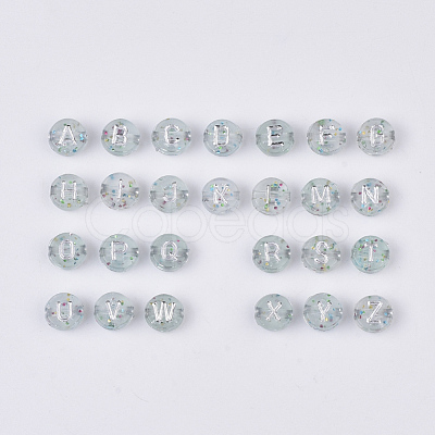 Plating Transparent Acrylic Beads TACR-T008-01B-1