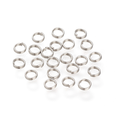 Tarnish Resistant 304 Stainless Steel Split Rings STAS-S066-17-1