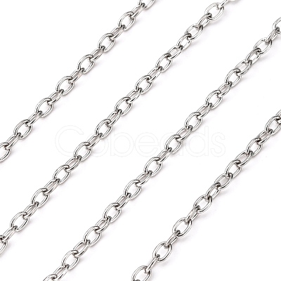 Tarnish Resistant 304 Stainless Steel Cable Chains CHS-A003I-0.5mm-1