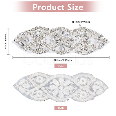 Rhinestone Self Adhesive Appliques Ornament Accessories DIY-WH0568-50A-1