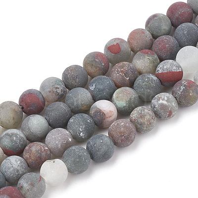 Natural African Bloodstone Beads Strands G-T106-153-1