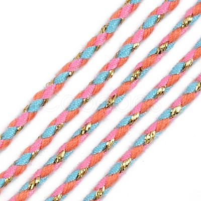 Tri-color Polyester Braided Cords OCOR-T015-B02-1