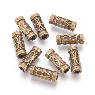 Tibetan Style Alloy Tube Beads X-MLF0843Y-1