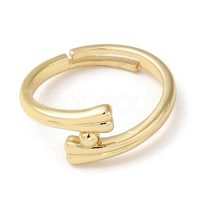 Rack Plating Brass Adjustable Rings RJEW-M162-33G-1