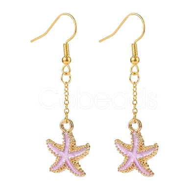 Alloy Enamel Charm Dangle Earrings EJEW-JE04835-1