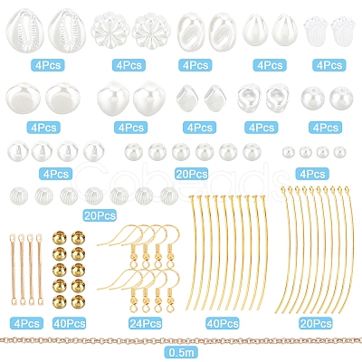 SUNNYCLUE DIY Imitation Pearl Dangle Earring Making Kits DIY-SC0016-53-1