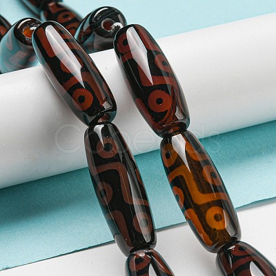 Tibetan Style dZi Beads Strands G-P526-C02-1