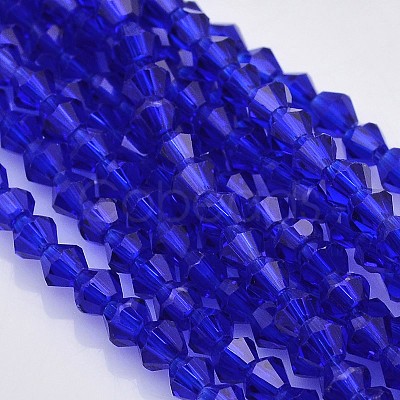 Faceted Bicone Glass Beads Strands EGLA-P017-4mm-08-1