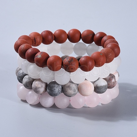 Natural Gemstone Beads Stretch Bracelets BJEW-JB04171-1