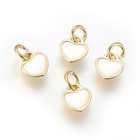 Enamel Brass Charms KK-G364-17G-01-1