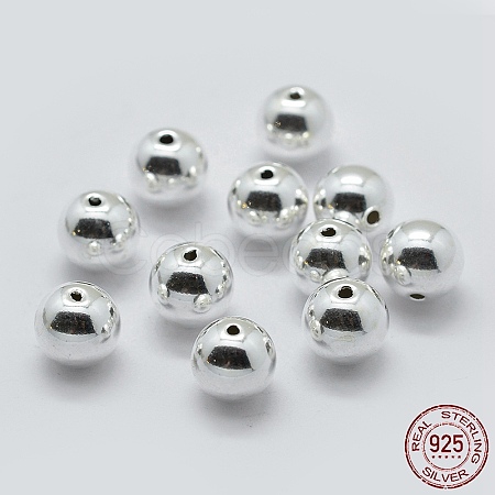 925 Sterling Silver Spacer Beads STER-K171-45S-7mm-1