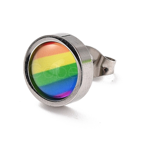 SHEGRACE Rainbow Pride Earrings EJEW-M207-01P-1