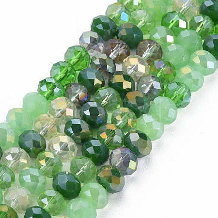 Electroplate Glass Beads Strands EGLA-S194-18E-1