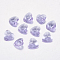 Faceted Glass Rhinestone Charms, Imitation Austrian Crystal, Heart, Violet, 12x12x6mm, Hole: 1.2mm