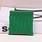 PU Leather Shrapnel Makeup Bags, Portable Travel Squeeze Top Storage Pouch for Key, Small Cosmetic, Green, 12x12cm