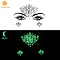 Luminous Glow in the Dark Removable Temporary Water Proof Tattoos Paper Stickers, Antique White, 14.5x17cm