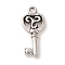 Tibetan Style Alloy Pendants, Cadmium Free & Nickel Free & Lead Free, Key Charms, Antique Silver, 22x9.5x2.5mm, Hole: 2mm