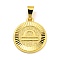 Brass Pendants, Real 18K Gold Plated, Flat Round with Constellations, Libra, 24x20.5x2mm, Hole: 8x3.5mm