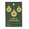 Rectangle Paper Gift Tags, for Christmas, Green, Snowflake, 6x4x0.02cm