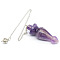 Natural Amethyst Cone Dowsing Pendulum Big Pendants, with Metal Findings, 240mm