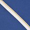 Polyester Fiber Fabric, with Golden Tone Thread, for Curtain DIY Crafts Sewing Accessories, White, 11x2.5mm, bout 50yards/card