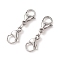 Non-Tarnish 304 Stainless Steel Double Lobster Claw Clasps, Stainless Steel Color, 32mm