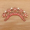 Crown Alloy Enamel Hair Finding, for DIY Jewelry Accessories for Women Girl, Camellia, 75x45mm