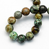 Natural African Turquoise(Jasper) Round Beads Strands X-G-S181-6mm-2