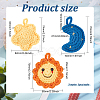 3Pcs 3 Style Woolen Yarn Crochet Pendant Decorations HJEW-FG0001-13-2