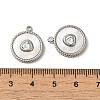 304 Stainless Steel Pave Crystal Rhinestone Pendants with Shell STAS-L022-331P-3