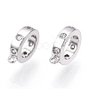 Rhodium Plated 925 Sterling Silver Micro Pave Cubic Zirconia Charms STER-T004-31P-2