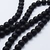 Natural Black Agate Beads Strands G-P369-04-10mm-1