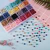 1680Pcs 24 Colors Baking Painted Glass Round Bead Strands HY-SZ0001-05-2