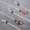 Beebeecraft 6Pcs Adjustable Waxed Cord Macrame Pouch Empty Stone Holder Necklace Making NJEW-BBC0001-08A-4