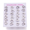 Tarnish Resistant 304 Stainless Steel Stud Earrings EJEW-N045-04P-2