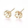 Brass Stud Earring Findings KK-L180-090G-1