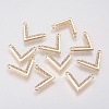 Brass Micro Pave Cubic Zirconia Charms X-KK-A144-035G-1