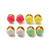 Enamel Round Hoop Earrings EJEW-C054-01G-1