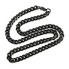 201 Stainless Steel Curb Chain Necklaces NJEW-Q336-11A-EB-1