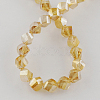 Electroplate Glass Beads Strands EGLA-R031-10mm-09-2