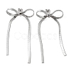 Bowknot 304 Stainless Steel Stud Earrings for Women EJEW-D104-04P-1
