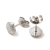 304 Stainless Steel Shell Shape Stud Earrings for Women EJEW-I281-33P-2