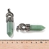 Natural Green Aventurine Pointed Big Pendants G-Q163-02AS-02-3